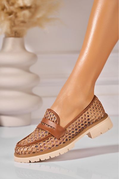 Joana Women's casual shoes Camel made of Aubrey Eco-leather