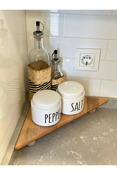 CHANCE GİFT Misket Ayaklı Ahşap Yükseltici Düzenleyici Peynir ve Sunum Tabağı Üçgen Ayaklı Ahşap Stant