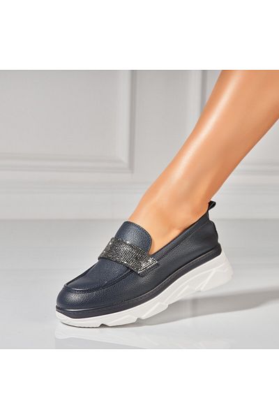 Joana Pantofi dama casual Bleumarin din Piele Ecologica Akai