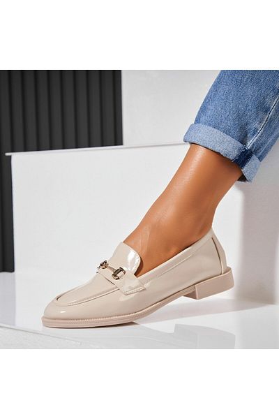 Joana Women's Casual Shoes Beige Patent Leather Esvin