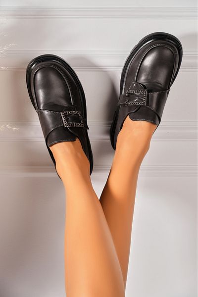 Joana Pantofi dama casual Gri din Piele Ecologica Genasis