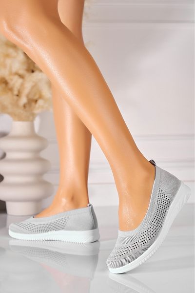 Joana Pantofi dama casual Gri din Textil Maily