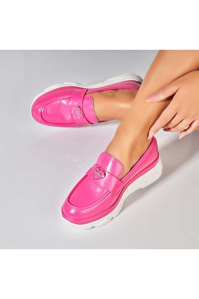Joana Women's casual shoes Fuchsia made of ecological leather Anika