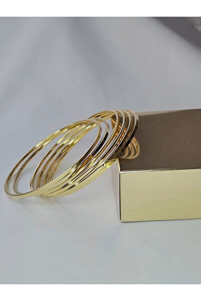 Roya Happiness Ajda Bilezik Kibrit Çöpü Altın Renk Kararmaz Çelik Ajda Kadın Bilezik 3lü Ajda Set