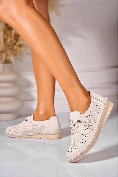 Joana Women's casual shoes Beige made of Nakoa Eco-leather