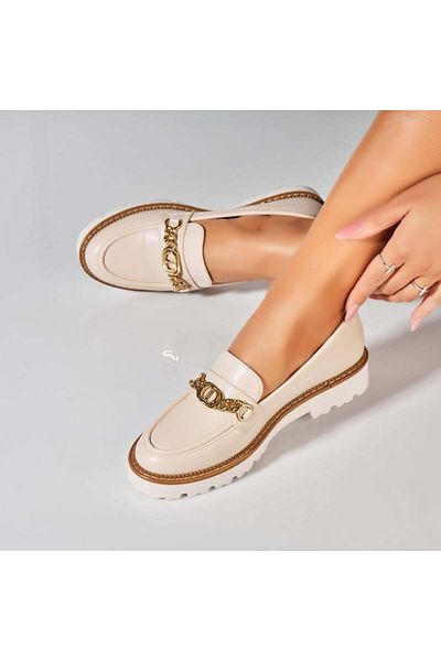 Joana Women's casual shoes Beige made of Eco-leather Navya2