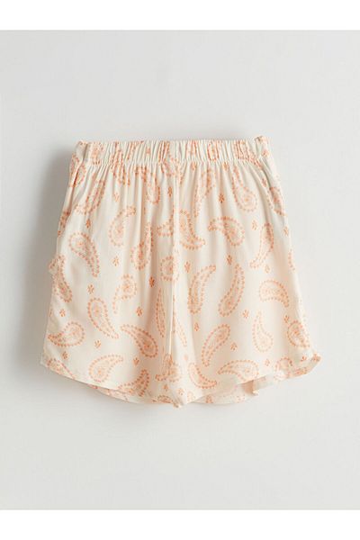 LC Waikiki LCW Kids Bej Talie elastică Fusta scurtă pentru fete T T