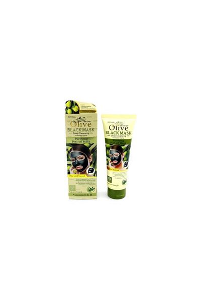 wokali Masca de Fata cu Carbune Activ, Masline si Vitamina E & B, Wokali, Μαύρη μάσκα ελιάς, 130 ml
