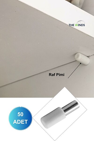 THE WINDS Mobilya Dolap içi raf pimi, Raf tutucu pim, Dolap, kitaplık rafı pi...