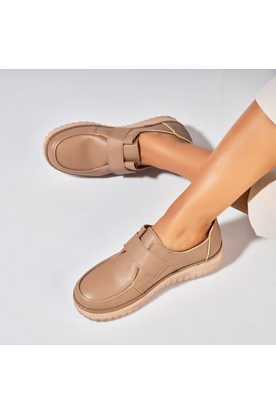 Joana Women's Casual Khaki Shoes Made of Eco-Leather Henlie