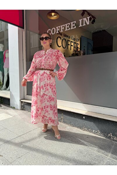 ELİSA Çiçekli Şifon Elbise