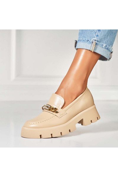 Joana Khaki Women's Casual Shoes Made of Anure Eco-Leather