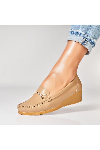 Joana Women's Casual Khaki Shoes Made of Aanya Eco-Leather