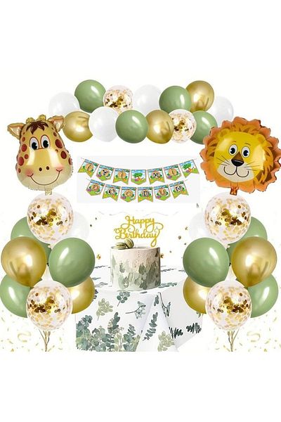 DÜVENCİ TİCARET Safari Themed Birthday Balloon Set