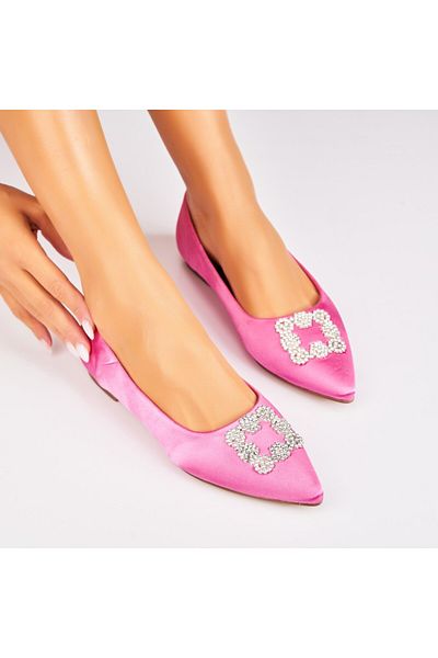 Joana Women's casual shoes Fuchsia Satin Lamis