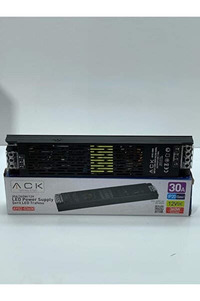 enparlak Ack 12V 30 Amper 360 W Slim Led Trafosu AY02-03600