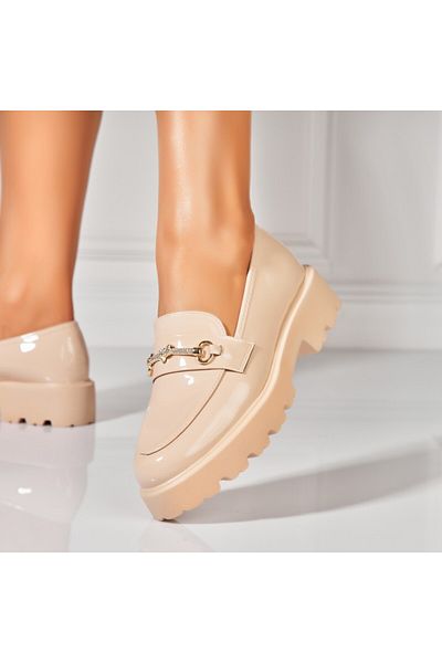 Joana Women's Casual Shoes Beige Patent Leather Kieren