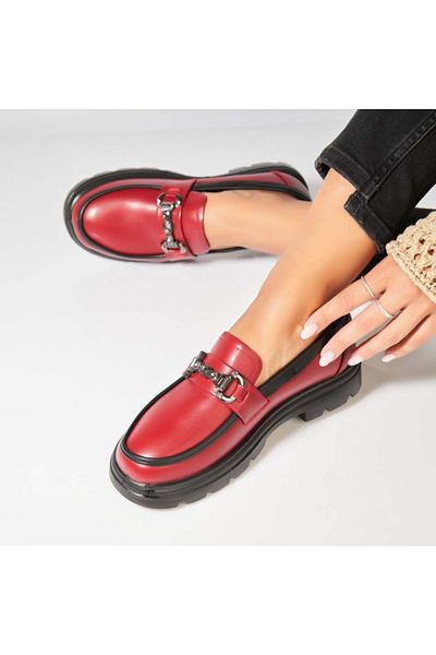 Joana Pantofi dama casual Bordo din Piele Ecologica Lyddie