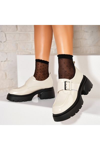 Joana Women's casual shoes Beige made of Nyeli ecological leather