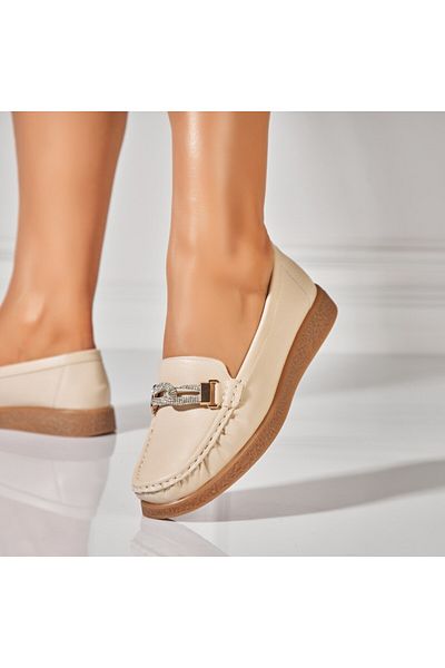 Joana Women's Casual Shoes Beige Made of Eco-Leather Tania