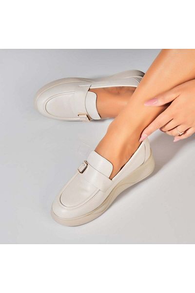 Joana Women's casual shoes Beige made of ecological leather Phoebe