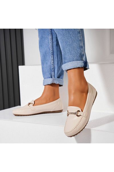 Joana Women's casual shoes Beige made of Savio Eco-leather