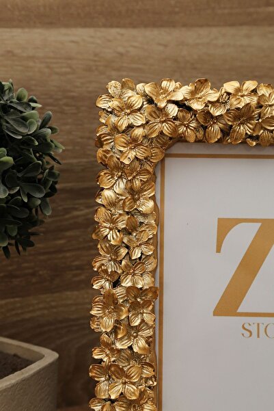 Aksesuar Zd Store 15x21 Lüks Fotoğraf Çerçevesi Çiçek Desenli