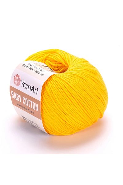 Yarnart Baby Cotton - Baby Hand Knitting Yarn Yellow-432