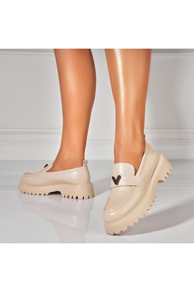 Joana Women's casual shoes Beige made of ecological leather Renny