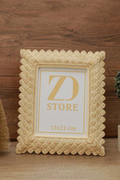 Store ZD Store 15x21 Lüks Fotoğraf Çerçevesi Krem