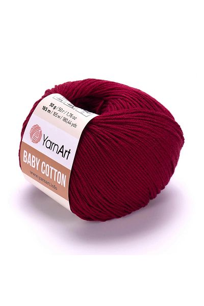 Yarnart Baby Cotton - Baby Hand Knitting Thread Dark Red-428