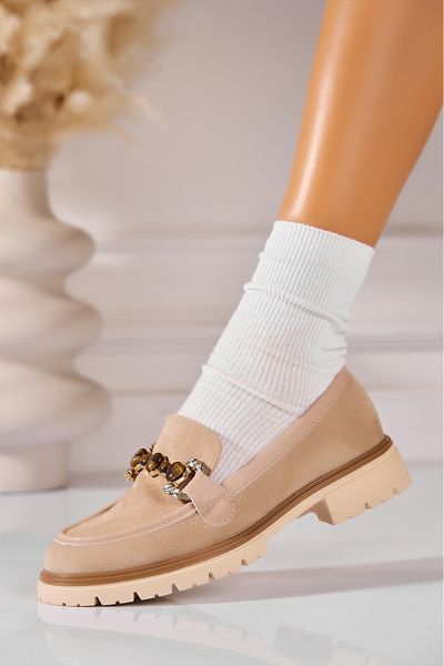 Joana Women's casual Khaki shoes made of ecological leather Natalea