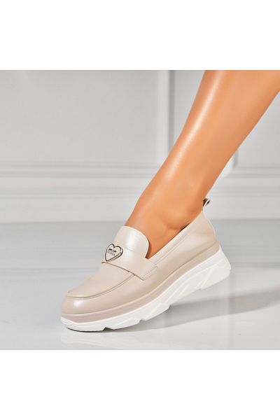 Joana Women's casual shoes Grey made of ecological leather Anika