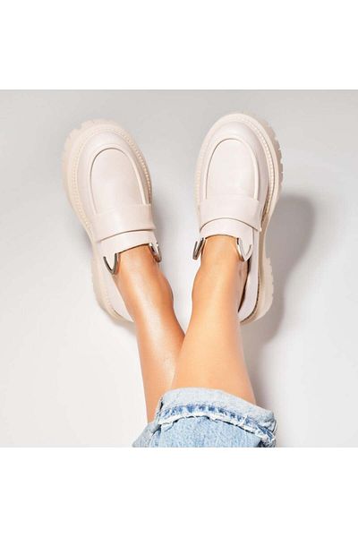 Joana Women's Casual Shoes Beige Made of Eco-Leather Suhaila