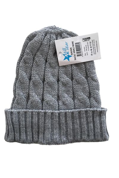 Kcrhome Still Star 98% Acrylic Pearled Glitter Beret & Gray