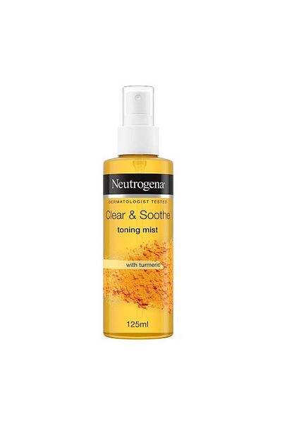 Neutrogena Toner ve spreji pentru fata, Neutrogena Clear & Soothe, s kurkumou, 125 ml