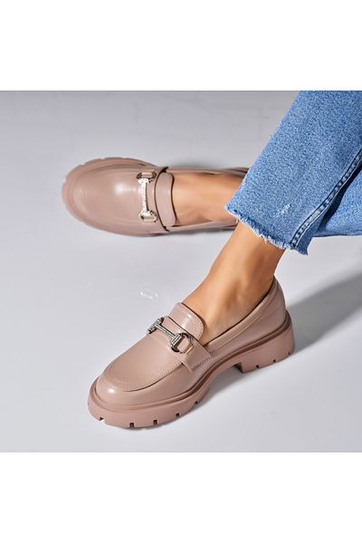 Joana Women's casual Khaki shoes made of Jazaria Eco-leather