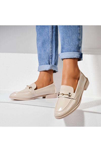 Joana Women's Casual Shoes Beige Patent Leather Esvin