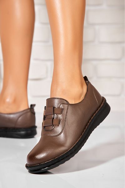 Joana Women's casual Khaki shoes made of Emilia Eco-leather