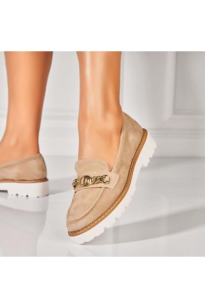 Joana Women's casual shoes Khaki made of Navya Eco-Suede Leather