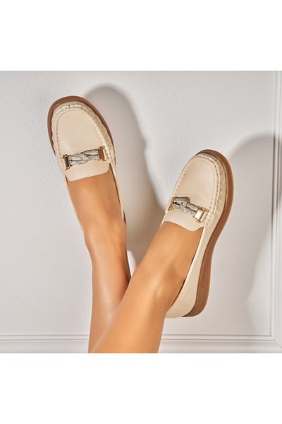 Joana Women's Casual Shoes Beige Made of Eco-Leather Tania