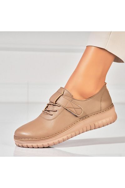 Joana Women's casual shoes Khaki made of Miani Eco-leather