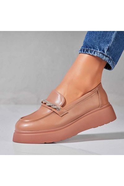 Joana Women's casual shoes Khaki made of Rena Eco-leather