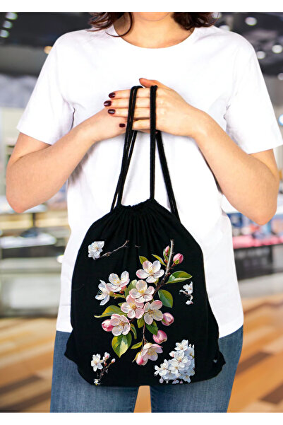 WHB Çok Yönlü İp Büzgülü Bez Çanta, 35x40cm. Okul için. Geziler için.