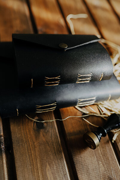 WILD DEER El Yapımı Hediyelik Deri Hatıra Not Defteri Cep Boy Düğmeli Ajanda ...