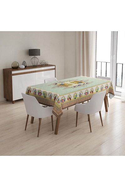 BESYAMİ HOME Besyami̇home Besttrend Cotton Waterproof Berlin Table Cloth