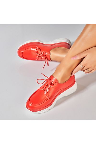 Joana Women's Casual Red Shoes Made of Eco-Leather Sione
