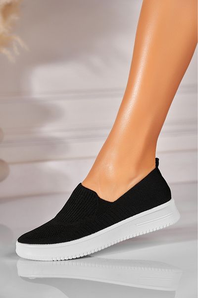 Joana Women's casual shoes in black fabric Nadya