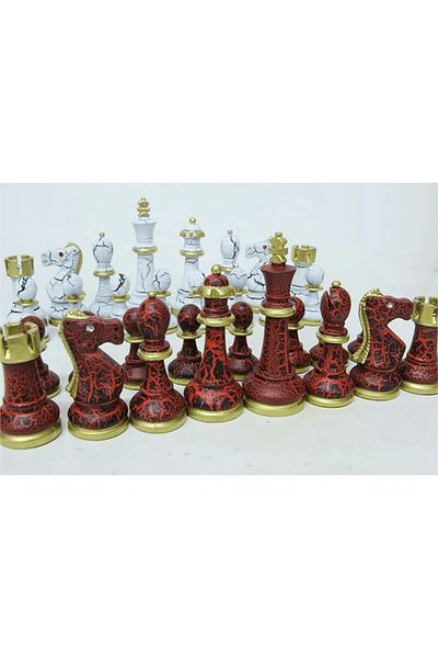melfxxl eticaret Melfxxl Chess Piece Polyester Crackle (Lysin)