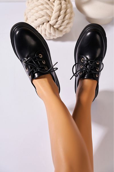 Joana Women's casual shoes in black eco-leather Ayanna